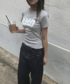 半袖Tシャツ ドットレタリング半袖Tシャツ Merange Gray