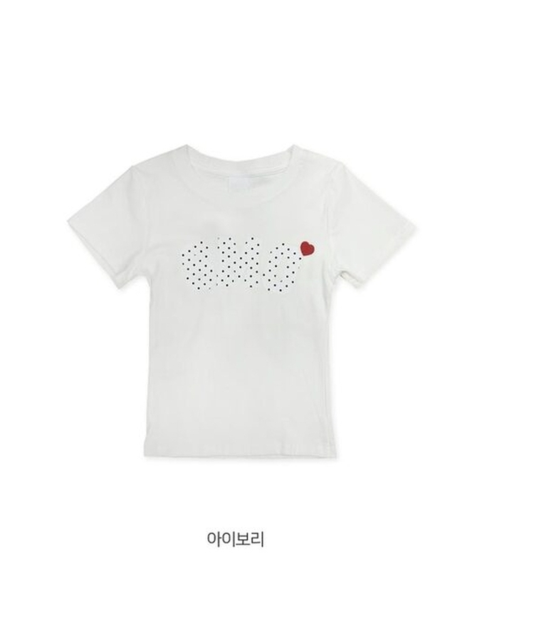 ドットレタリング半袖Tシャツ