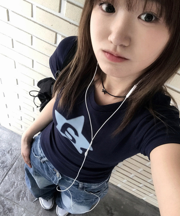 スターレタリング半袖Tシャツ NAVY