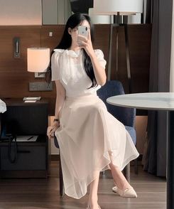 フレアロングスカート BEIGE