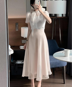 フレアロングスカート BEIGE