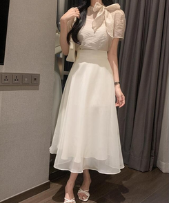 フレアロングスカート IVORY