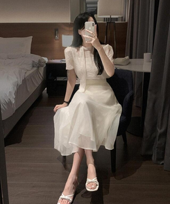 フレアロングスカート IVORY