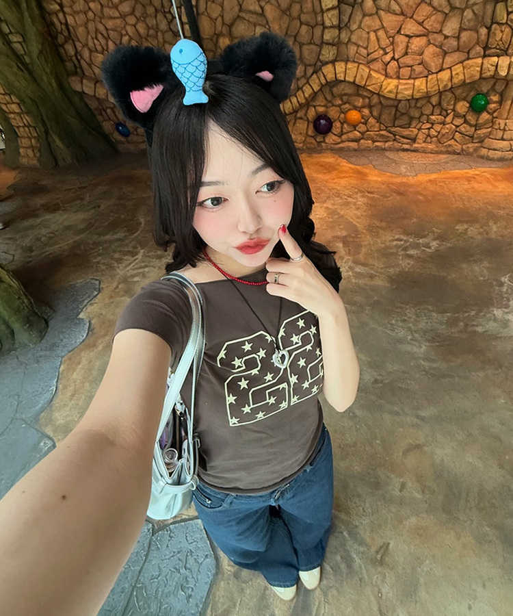그린 아크릴 목걸이 레드