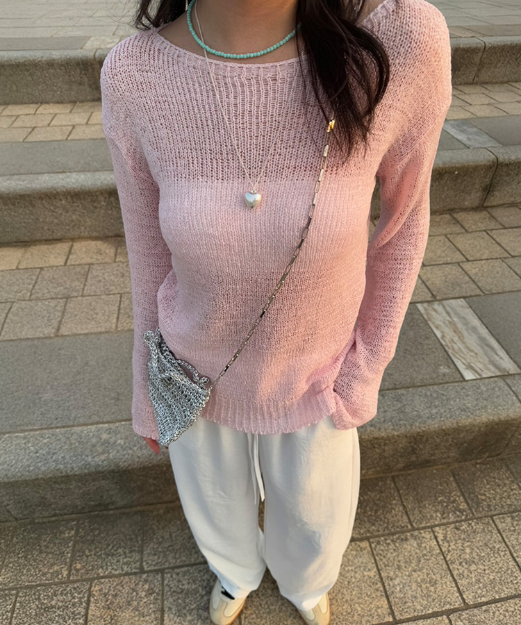 그린 아크릴 목걸이 민트