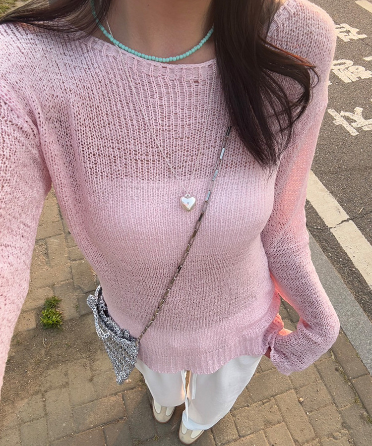 그린 아크릴 목걸이 민트