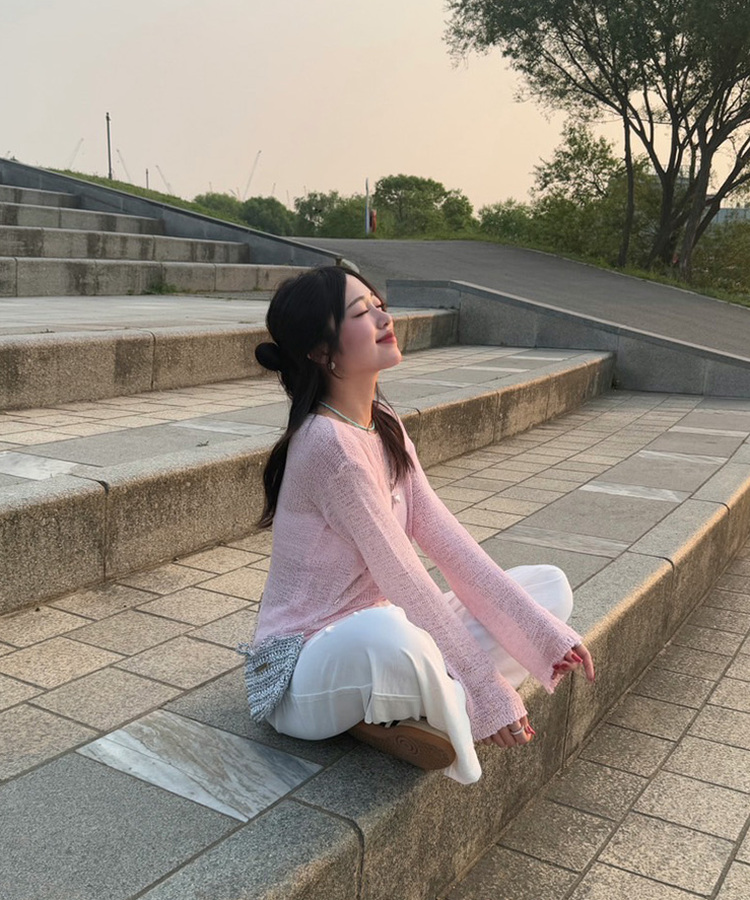 그린 아크릴 목걸이 민트