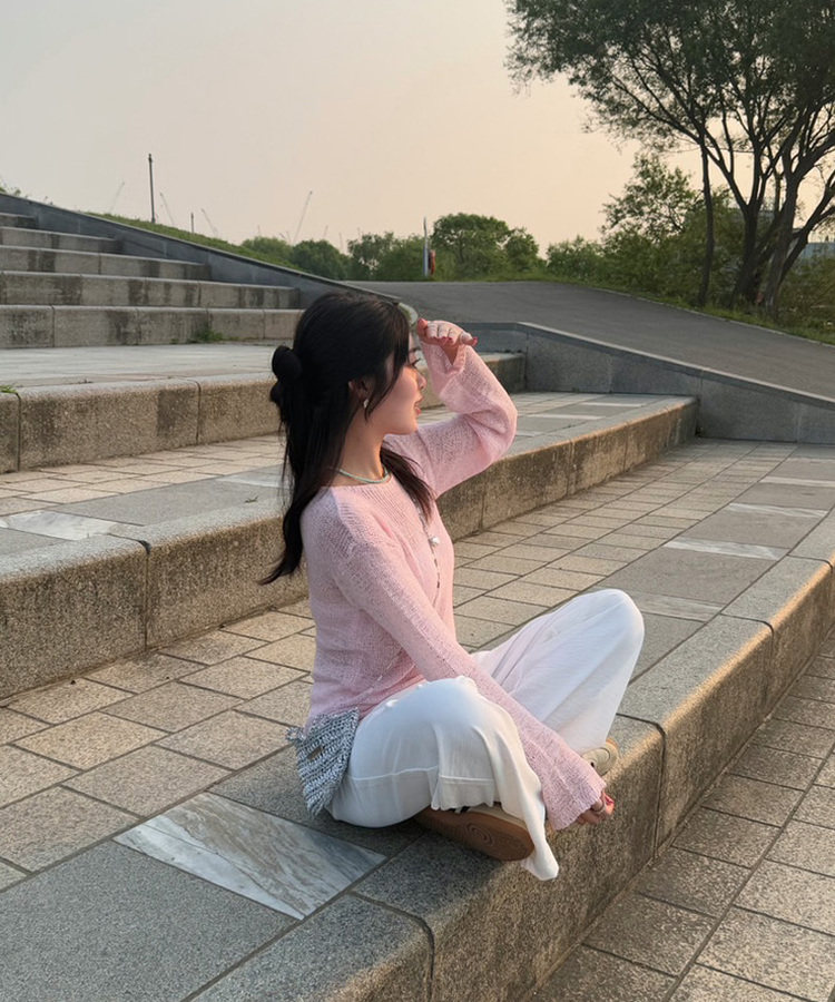 그린 아크릴 목걸이 민트