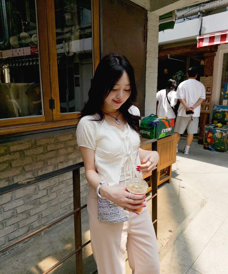 그린 아크릴 목걸이 피치