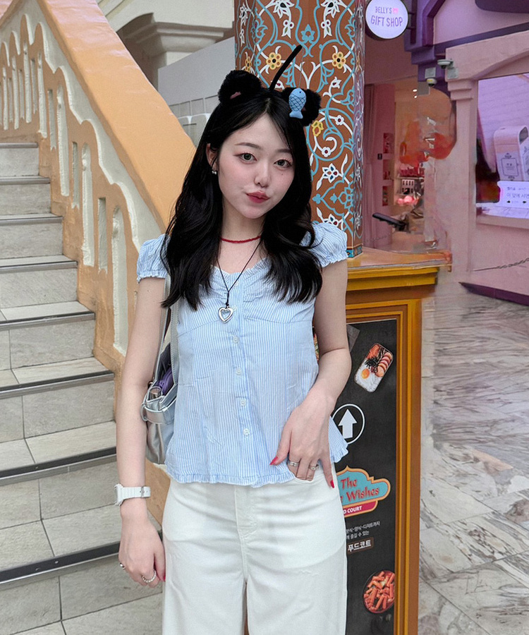 그린 아크릴 목걸이 레드