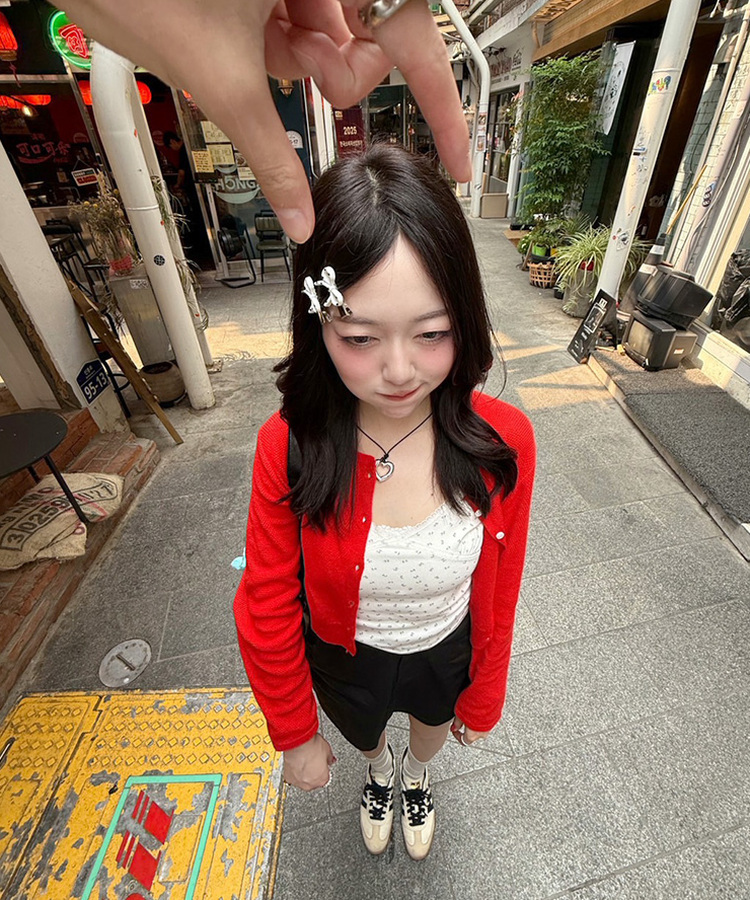 롱스트랩 하트목걸이 블랙