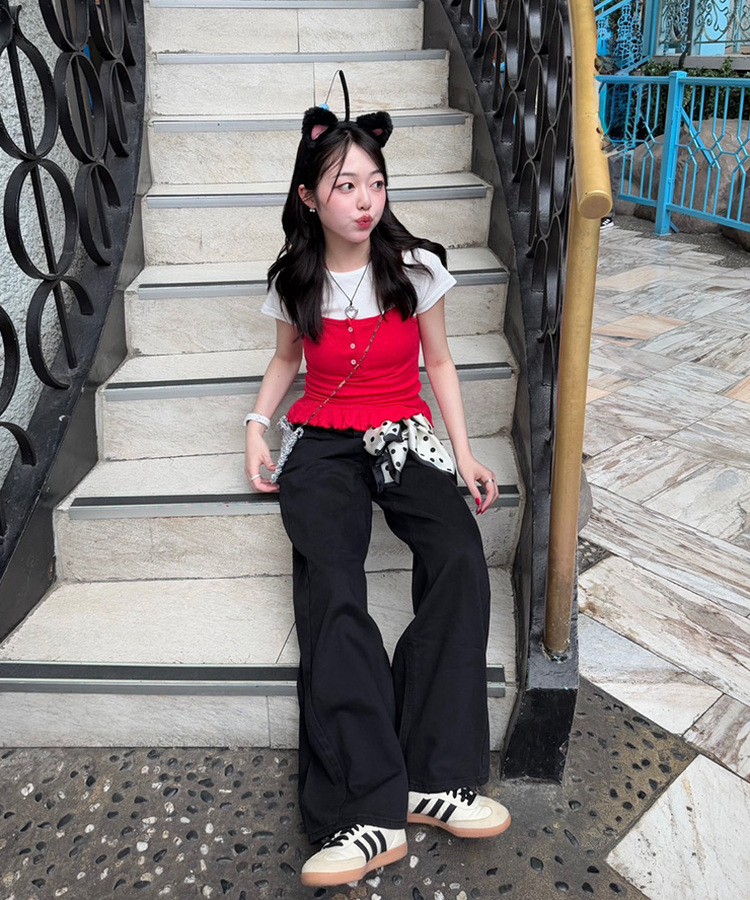 롱스트랩 하트목걸이 블랙