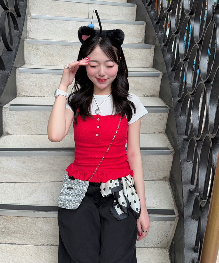 롱스트랩 하트목걸이 블랙