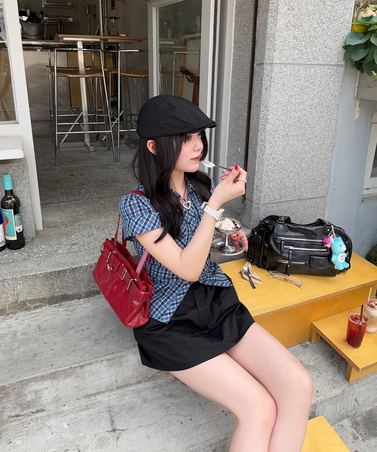 롱스트랩 하트목걸이 블랙