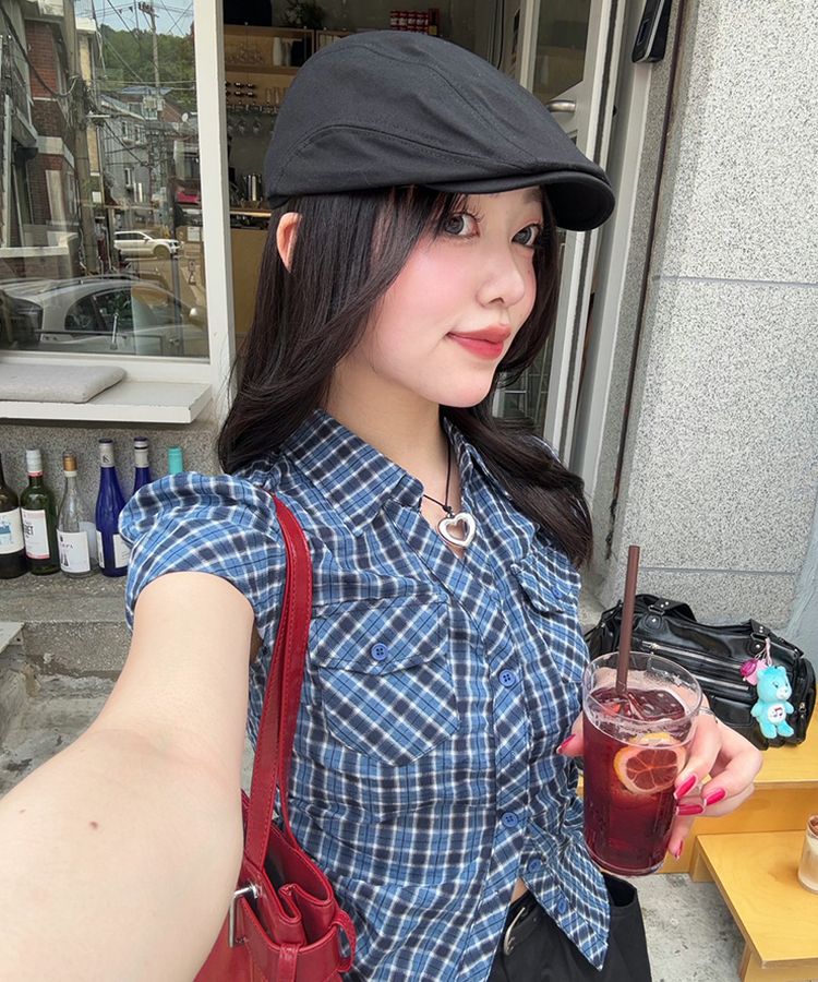 롱스트랩 하트목걸이 블랙