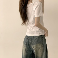 半袖Tシャツ オーバーフィット半袖Tシャツ(5color) IVORY