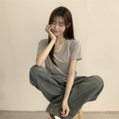 半袖Tシャツ オーバーフィット半袖Tシャツ(5color) GREY