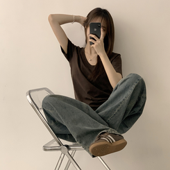 半袖Tシャツ オーバーフィット半袖Tシャツ(5color) CHESTNUT BROWN