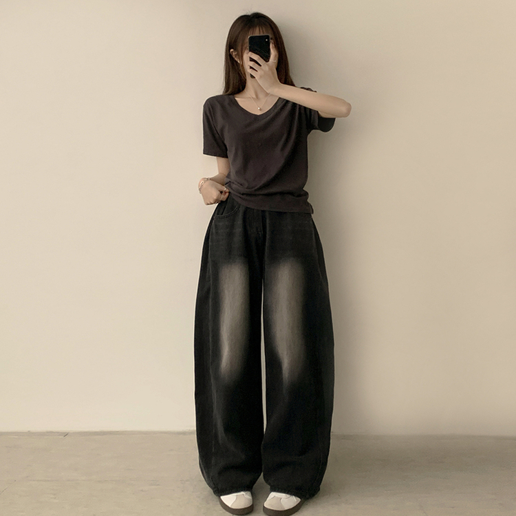 オーバーフィット半袖Tシャツ(5color) CHARCOAL