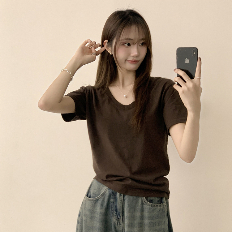 オーバーフィット半袖Tシャツ(5color) CHESTNUT BROWN