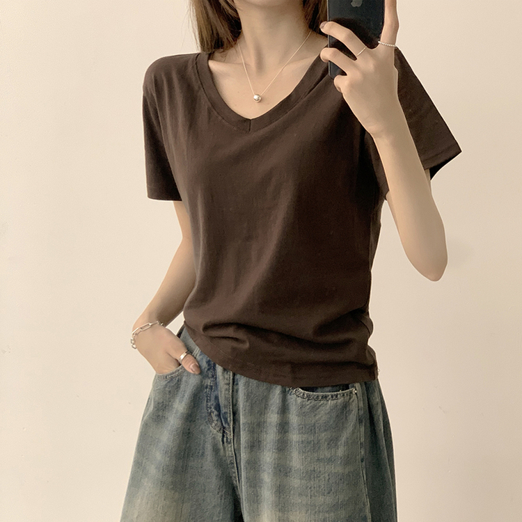 オーバーフィット半袖Tシャツ(5color) CHESTNUT BROWN