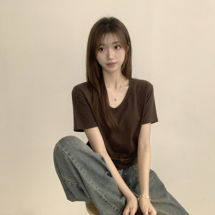 オーバーフィット半袖Tシャツ(5color) CHESTNUT BROWN
