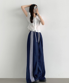ブラウス レースリボンパフ半袖ブラウス WHITE
