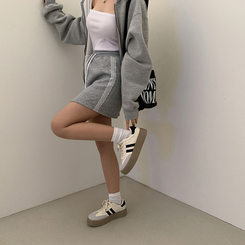 ミニスカート レースバンディングスカート GREY