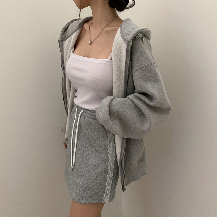 レースバンディングスカート GREY