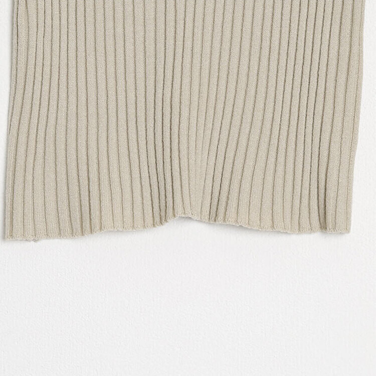 VネックリブニットTシャツ 6colors