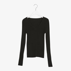 VネックリブニットTシャツ 6colors