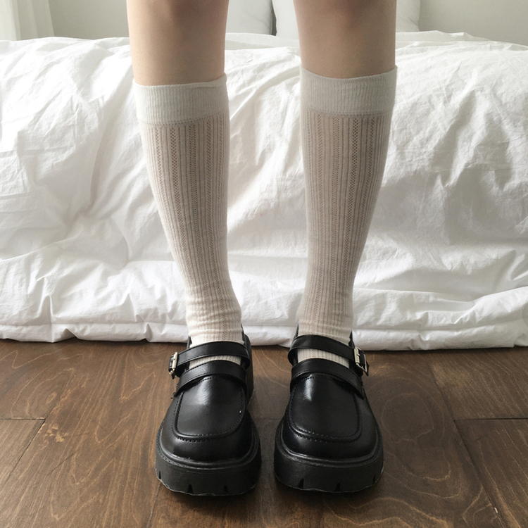 厚底バックルウォーカーローファー BLACK