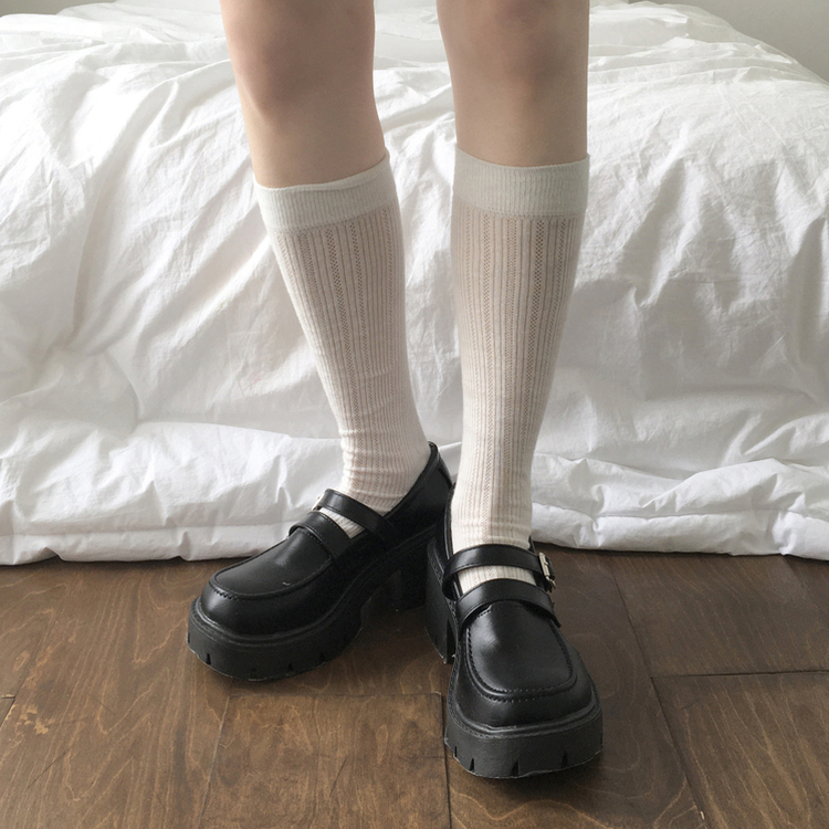 厚底バックルウォーカーローファー BLACK