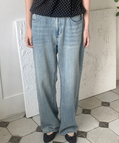 デニム エルティスワイドデニムパンツ LIGHT DENIM