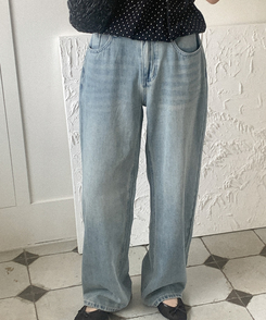 デニム エルティスワイドデニムパンツ LIGHT DENIM