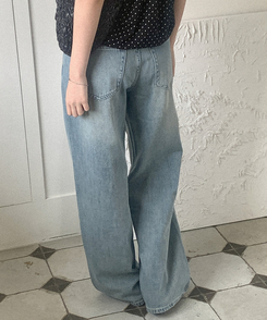 デニム エルティスワイドデニムパンツ LIGHT DENIM