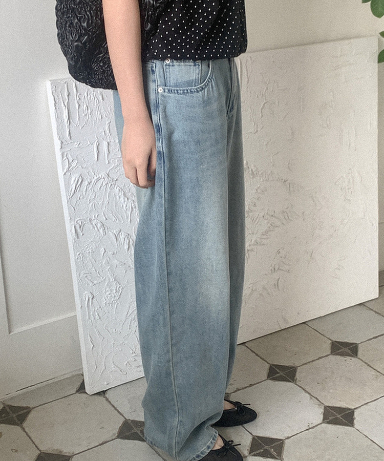 エルティスワイドデニムパンツ LIGHT DENIM