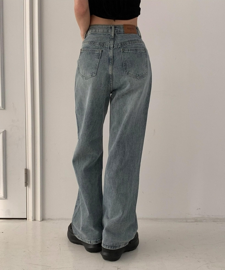 【丈別】セミワイドデニムパンツ(5color) LIGHT DENIM