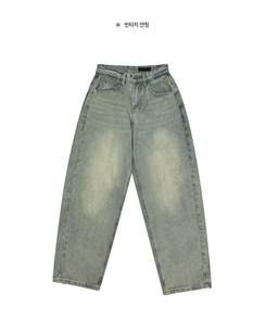 【丈別】ウォッシングサイドピンタックワイドパンツ