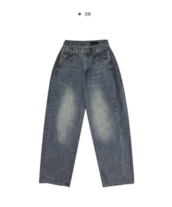 【丈別】ウォッシングサイドピンタックワイドパンツ