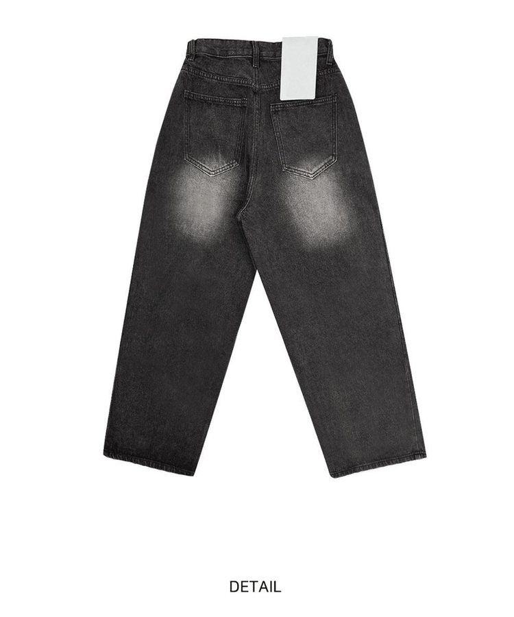 【丈別】ウォッシングサイドピンタックワイドパンツ