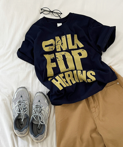 ラウンドレタリング半袖Tシャツ