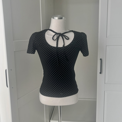 半袖Tシャツ ドットリボンパフ半袖Tシャツ