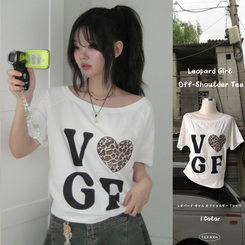 半袖Tシャツ オフショルダーセミクロップ半袖Tシャツ IVORY