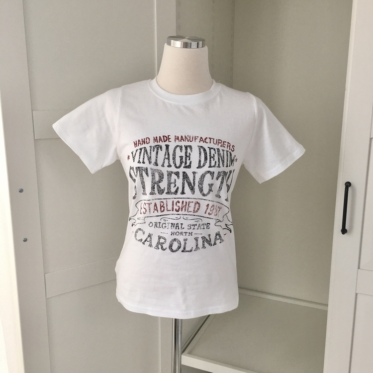 빈티지 레터링 스트릿 힙 정핏 세미크롭 반팔티셔