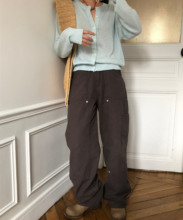 シンプルリベットパンツ CHARCOAL