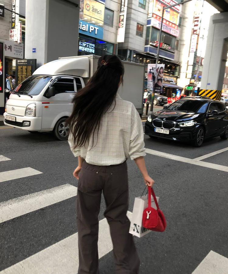 シンプルリベットパンツ CHARCOAL