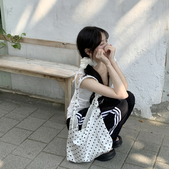 コットンパンツ ナイロンクーリングラインワイドパンツ(7color) BLACK