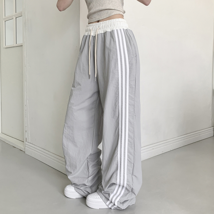 ナイロンクーリングラインワイドパンツ(7color) LIGHT GRAY