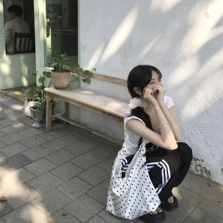 ドットショルダーバッグ WHITE